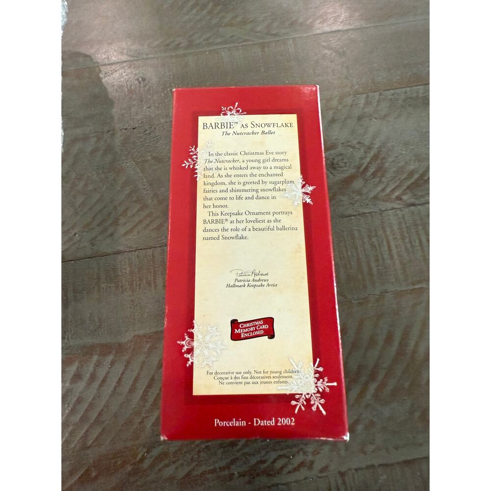 Barbie 2002 Hallmark Keepsake Ornament "Snowflake" The Nutcracker Ballet NIB - Picture 4 of 7